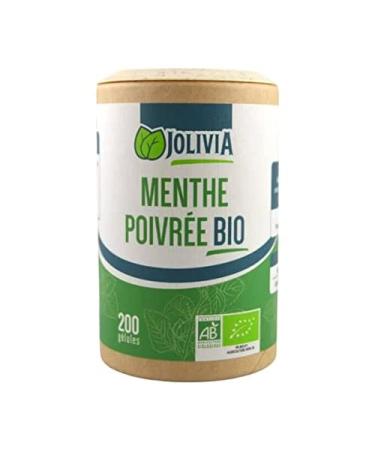 Organic Peppermint - 200 capsules of 250 mg | Capsule Size | Food Supplement | Vegan | Made in France