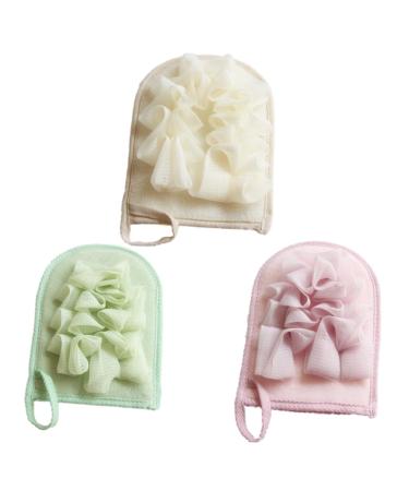 Infant Mittens Bath Sponge Baby Sponge for Bathing Baby Mitts Baby Shower Sponge Bath Flower Double Sided