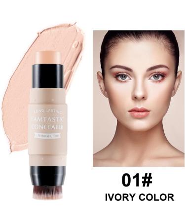 Erinde Contour Foundation Stick with Brush - Waterproof Longwear Makeup in #01 Ivory - Buy Online on GoSupps.com