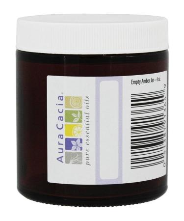 Aura Cacia Amber Wide Mouth Jar 4 Ounce - Buy Online on GoSupps.com