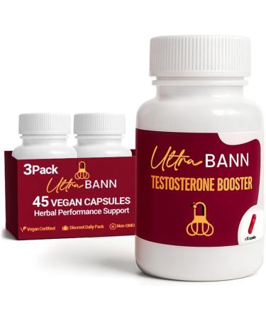 Ultra Bann Natural Male Vitality Supplement for Men | Male Health Energy Strength & Endurance Support | Daily Vitality Support & Wellness Formula | Vegan | 15 Capsules - Buy Online on GoSupps.com