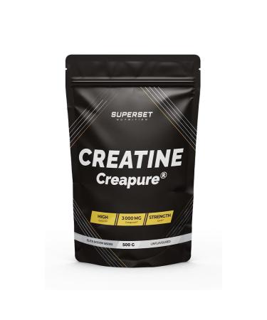 Superset Nutrition | Creapure® Creatine Monohydrate (500 g) | Pure Creatine Powder | Creapure® Certified, 3 g, Optimal Absorption and Increased Strength