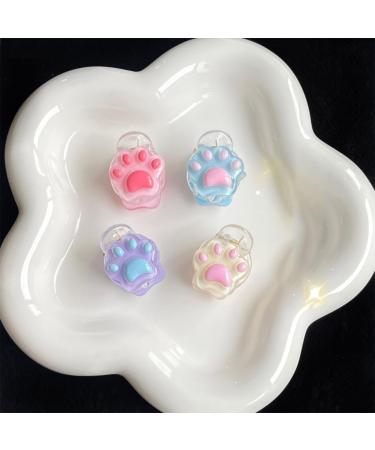 xbiez Mini Claw Clip Hairpin Y2K Headdress with Jelly Kitten Claw Paw Y2K Paw Hairpin Ladies Headwear Hair Styling Tools Blue - Buy Online on GoSupps.com