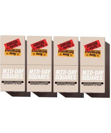 Mid-Day Squares Brownie Batter Bars 33g each 4 Packs (48 Squares) | Made with Real Chocolate 6g Plant Protein 4g Fiber Gluten Free Certified Vegan Brownie Batter 12 Count (Pack of 4)
