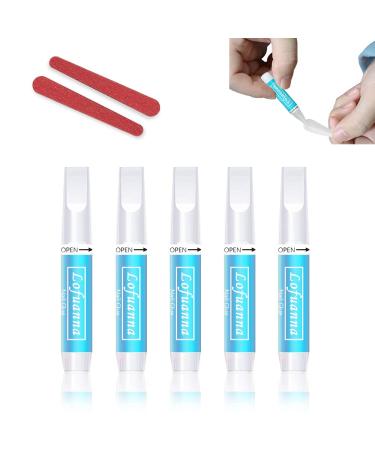 Lofuanna 5 PCs Nail Glue Nail glue extra strong and quick-drying professional salon quality quickly drying nail art glue tips for nail extension artificial fingernails