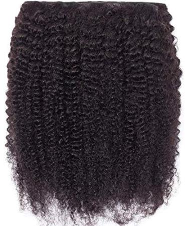 18" Afro Kinky Curly Clip in Human Hair Extensions DOUBLE WEFT #1B Natural Black (120g) - Buy Online on GoSupps.com