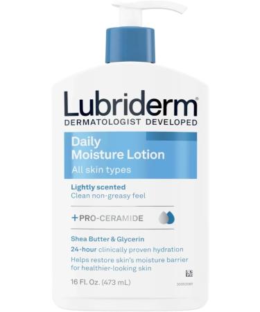 Lubriderm Daily Moisture Lotion 16 oz - Lightly Scented Hydrating Lotion for All Skin Types - Shop Internationally - Buy Online on GoSupps.com