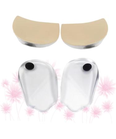 FOMIYES Heel Lift Inserts - 2 Pairs After Corrective Pad Insoles | Half Transparent Shoe Pads for Heel Correction (11x6cm - Buy Online on GoSupps.com