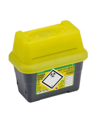 Sharpsafe 2 Litre 5th Generation Yellow/Grey -Sharps Bin Clinical Waste Disposal - Buy Online on GoSupps.com