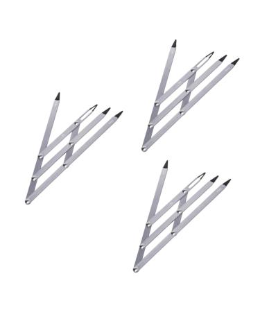 Beavorty 3 pcs tattoo eyebrow ruler mold kit Stainless Steel Eyebrow Ruler Tool eyebrow microblading ruler
