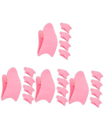 FRCOLOR 20 Pcs False Eyelash Auxiliary Plastic Eyelash Clip Mascara Shield Applicator Guard Eyelashes Remover Clip Tweezers for Lashes Eyelash Assistant Clip Girl Miss Eyelash Curler Pink