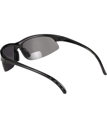 Bifocal Sport Wrap Reading Sunglasses 2-Pack for Men and Women - 2 Microfiber Cases - Black/High Definition Amber 2.5x - Buy Online on GoSupps.com