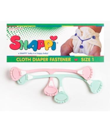 Snappi Cloth Diaper Fasteners - Pack of 2 (Mint Green / Pink) by Snappi (English Manual)