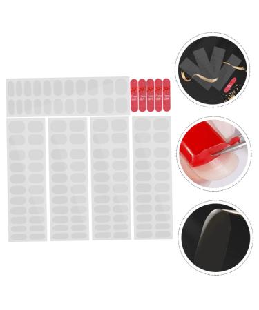 Gogogmee 25 Sheets Nail Stickers Semi Cured Gel Nail Wraps Transparent Gel Stickers Manicure Stickers Clear Nail Wrap UV Gel Sticker Clear French Manicure Nail Wraps Peel Double Sided Tape - Buy Online on GoSupps.com