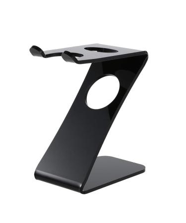 Razor and Brush Holder Stand for Shower Men's Shaving Brush Stand Black