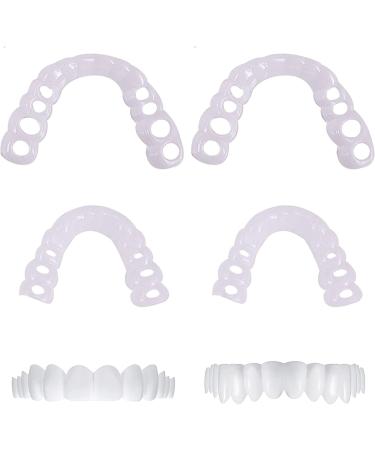 Giural 2 Pair Upper & Lower Teeth Veneer Covers - Comfortable Oral Whitening False Teeth for Men & Women - Buy Online on GoSupps.com