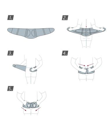 Daily Back Support Brace - Adjustable High Density Foam for Acute & Chronic Pain | S/M Size - Grey Color - Buy Online on GoSupps.com