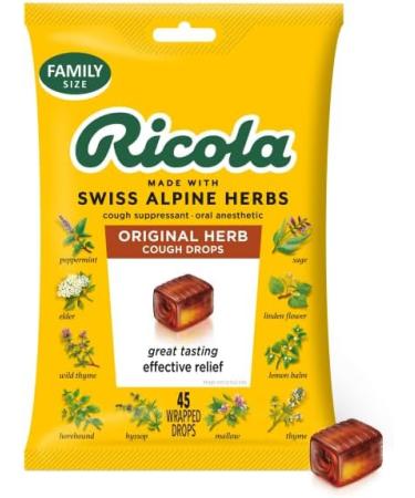 Shop Ricola Original Herbal Cough Drops & Weekly Pill Organizer - 90 Drops - Fast International Shipping - Buy Online on GoSupps.com