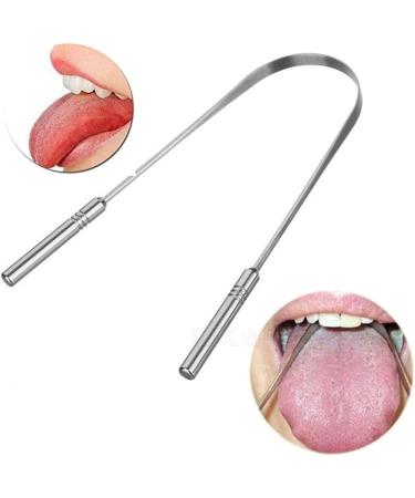 Premium Stainless Steel Metal Tongue Scraper for Oral Health - Eliminate Bad Breath & Clean Toxins - Buy Online on GoSupps.com