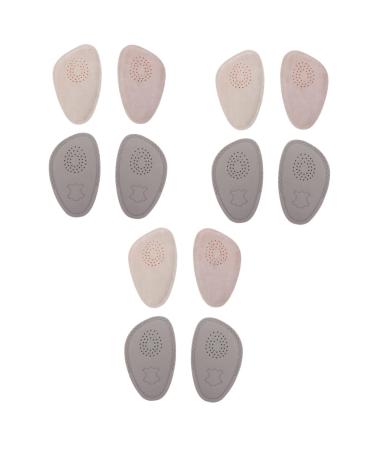6 Pairs Half Size Pad Absorbing Shoe Insoles Anti-wear Insoles High-Heel Insoles Front Palm Pad High Heel Pads Comfortable Shoe Insoles Half Insoles Half Sole Mat Invisible Insoles