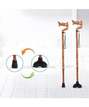 Crutches Old Men and Women Cane One Foot Aluminum Alloy Non-Slip Lightweight Telescopic Simple Everything is fine - Buy Online on GoSupps.com