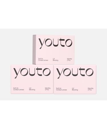 youto monthly soft lenses 6 pieces spherical contact lenses UV protection and high wearing comfort BC 8.5 mm DIA 14.0 mm -4.25 diopters - Buy Online on GoSupps.com