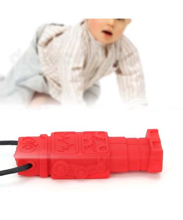 Buy Food Grade Silicone Baby Teether Safe Teething Aid & Chew Pendant Necklace (Red) for Infants - Buy Online on GoSupps.com