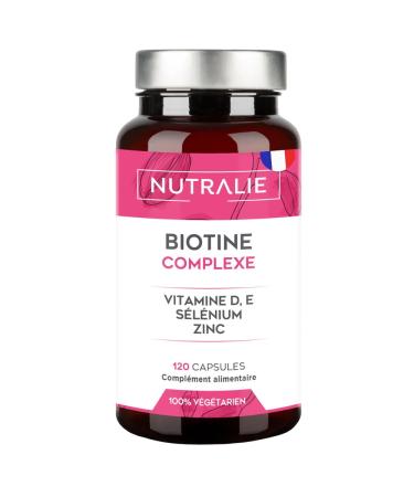 Biotin Hair Growth 10,000µg - Very Fast - Winner 2022 Zinc + Selenium Vit D E - Skin Nails - Women Men - Vitamin B8 Food Supplement - 120 Capsules Nutralie