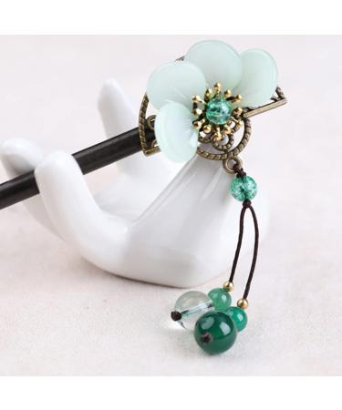 Solustre Vintage Chinese & Japanese Hairsticks - Floral Wood Hairpins & Opal Clips for Women | Perfect Mother's Day Gift - Buy Online on GoSupps.com