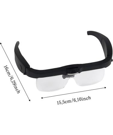 Head Mounted Magnifier 3 LED HandsFree Headband Glass with 5 Lens 150D 200D 300D 2.5X4.0X for Close Working Wear-Resistant Magnifier - Buy Online on GoSupps.com