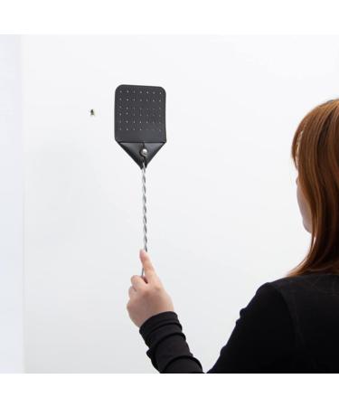 Leather Fly Swatter with Long Durable Metal Handle Indoor Outdoor Swatter Swatter Swatter Heavy Duty Swatter Large Leather for Flies Bees Black - Buy Online on GoSupps.com