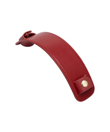 Generic Leather Shoulder Strap Pad Thick Removable Handle Pad for Handbag Handbags dark red