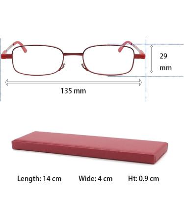 IEYELUUK Portable Reading Glasses 2 Pack - Thin Anti Blue Light Pocket Specs - 1 Black + 1 Red 2.5x for International Shipping - Buy Online on GoSupps.com