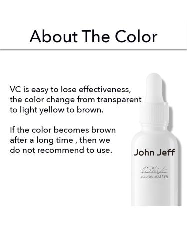 1PC John Jeff Vitamin C VC Serum Soothing Relieving Redness Dullness Yellowness Balancing Facial Serum Essence Firming Skin Serum Ampoule (15% VC for Pro) - Buy Online on GoSupps.com