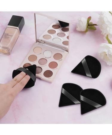 6-Pack Pure Cotton Soft Triangle Wedge Makeup Powder Puffs - Black - Buy Online on GoSupps.com