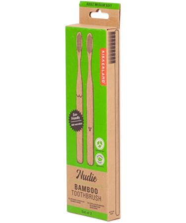 Maia Gifts Nudie Bamboo Toothbrush Set of 2 - Eco-Friendly Biodegradable & International Shipping - Buy Online on GoSupps.com