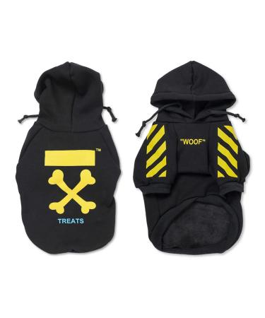 Dog coat for small dogs fashion hoodie dog winter coat dog jacket suitable for schnauzer Corgi French bulldog teddy etc. yellow XL XL yellow