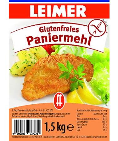 Buy Leimer Gluten-Free Breadcrumbs 1500g - Ideal for Cooking & Baking | International Shipping Available - Buy Online on GoSupps.com