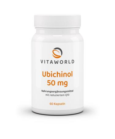 Vita World Vitaworld Ubichinol 50mg Capsules Active and therefore more easily absorbed Form of Q10 60 Capsules