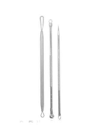 Piuruf acne needle double head acne needles face care stainless steel acne blackhead remover needles extractor pimle fleckish comedone removal kit acne needle (size: 3pcs style a))