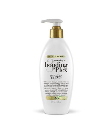 OGX Restoring + Bonding Plex Salon Technology Bonding Cream Leave-in Treatment  6 Ounce  177 fl oz.