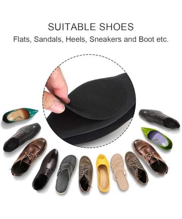 Non-Slip Rubber Sole Protectors for Ladies High Heels & Leather Shoes - 4 Pairs (Black) | Best International Shipping - Buy Online on GoSupps.com