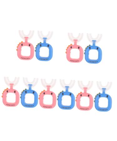 Gleavi 10 pcs-shaped toothbrush for children toothbrushes for children Children's toothbrushes Home tools portable children's toothbrush household children's toothbrush clean products for children baby pp