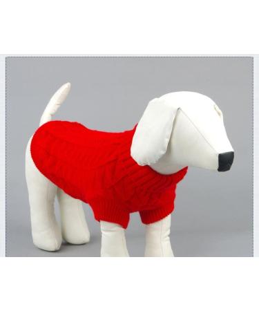Yealay Dog Sweater Knitwear Soft Knitted Comfortable Cat Sweater Clothes for Small Dogs Pullover Warm Apparel Dog Jumper Sweatshirt Winter Autumn (XX-Large Red) XXL ( Back Length:38-39cm / 14.9in-15.3in) Red - Buy Online on GoSupps.com