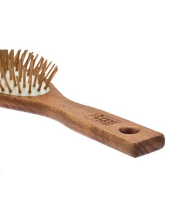 Nippes Solingen Pneumatic Hair Brush - Antistatic Waxed Beech with Special Wood Pens for Hair Health | Oval Design for Gentle Styling - Buy Online on GoSupps.com