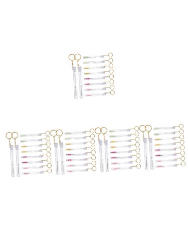 FOMIYES 50 pcs keychain mascara brush mascarades for women empty mascara tube and wand lash brush with tube 11.2x1cmx5pcs Assorted Colorx5pcs