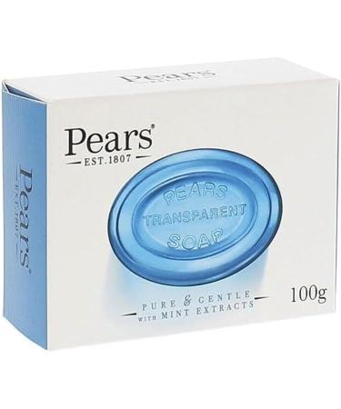 PEARS Bar Soap Pure and Gentle with Mint Extracts 0.1 kilograms WHITE Unscented 24 count (Pack of 1) - Buy Online on GoSupps.com