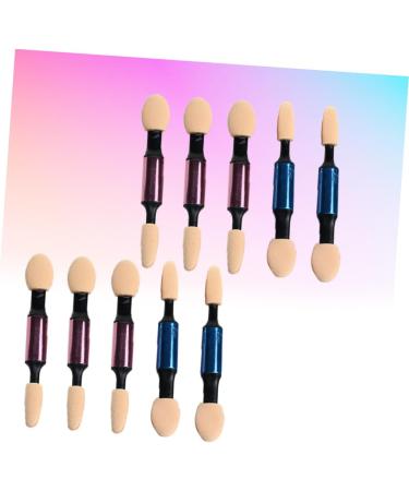 Beavorty Make Eye Shadow Brush 10pcs Eyeshadow Brush Soft Portable Dual Sided Cosmetics Makeup Tool Eyeshadow Applicator for Girls Ladies Women Makeup Brush - Buy Online on GoSupps.com