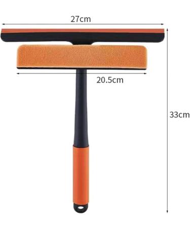 Erhigher Versatile Glass Cleaning Brush Adjustable Tool 3-in-1 Multi-Functional Wiper Detachable 360-degree Rotatable Window with Double-Layer Sponge Cleaner Orange - Buy Online on GoSupps.com