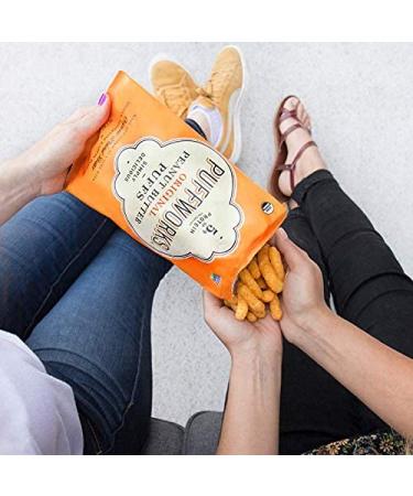 Puffworks Original Organic Peanut Butter Puffs - Plant-Based Protein Snack (Pack of 3) - Vegan, Gluten-Free, Kosher - 3.5 Ounce - Buy Online on GoSupps.com